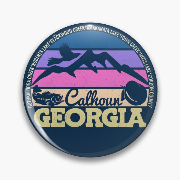 Item preview, Calhoun Georgia Sunset Retro Vintage Local Pride Logo designed and sold by CRHPOD20.