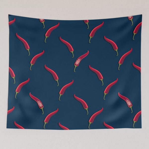 Item preview, Hot pepper, imitation check mark, Dark blue background designed and sold by Alex  Blud.