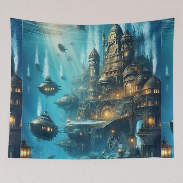 Item preview, underwater steampunk architecture designed and sold by Dominika Farkašová.