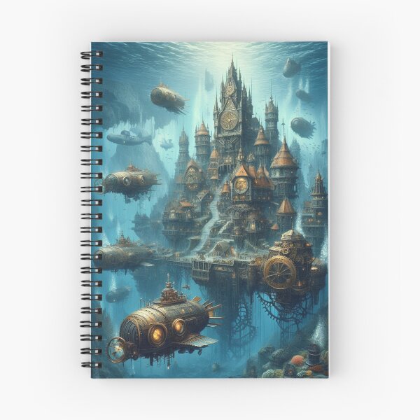 Item preview, steampunk ocean cityscape designed and sold by Dominika Farkašová.