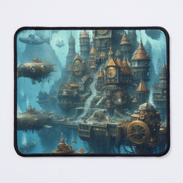 Item preview, steampunk ocean cityscape designed and sold by Dominika Farkašová.