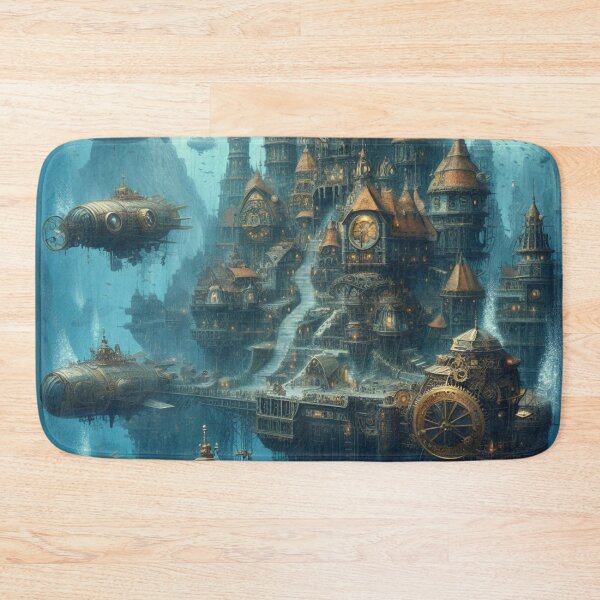 Item preview, steampunk ocean cityscape designed and sold by Dominika Farkašová.