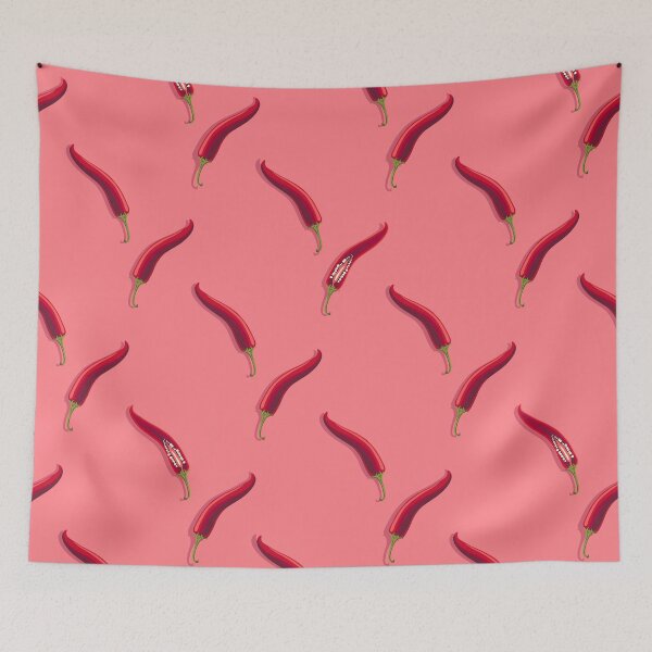 Item preview, Hot pepper, imitation check mark, Pink background designed and sold by Alex  Blud.