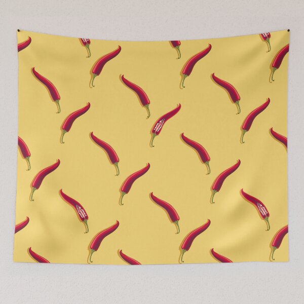 Item preview, Hot pepper, imitation check mark, Yellow background designed and sold by Alex  Blud.