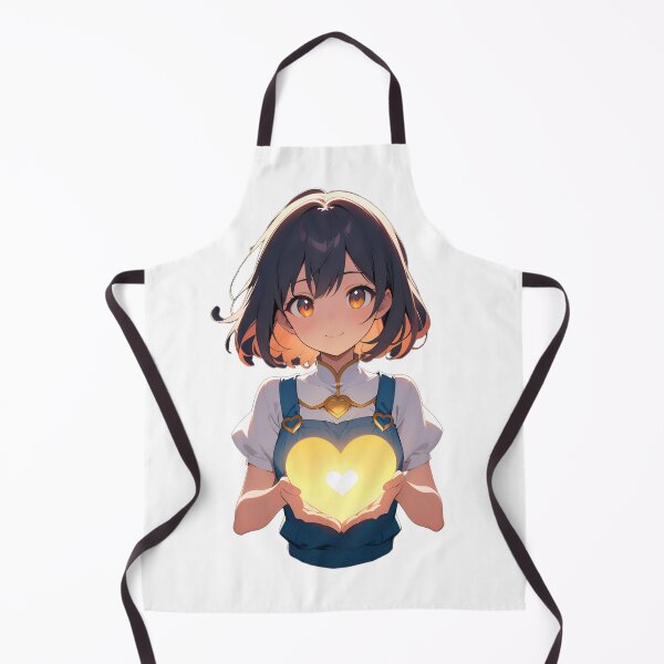 Item preview, Kawaii Anime Girl Holding Glowing Heart - Symbol of Hope, Love & Hope designed and sold by Animeture.