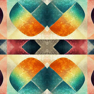 Artwork thumbnail, Abstract Colorful Geometric Pattern by starrylite