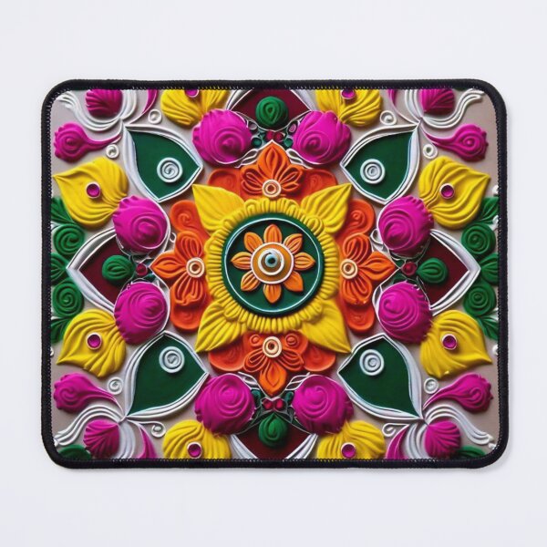 Item preview, Floral pattern mix rangoli designed and sold by Diwakar-Designs.