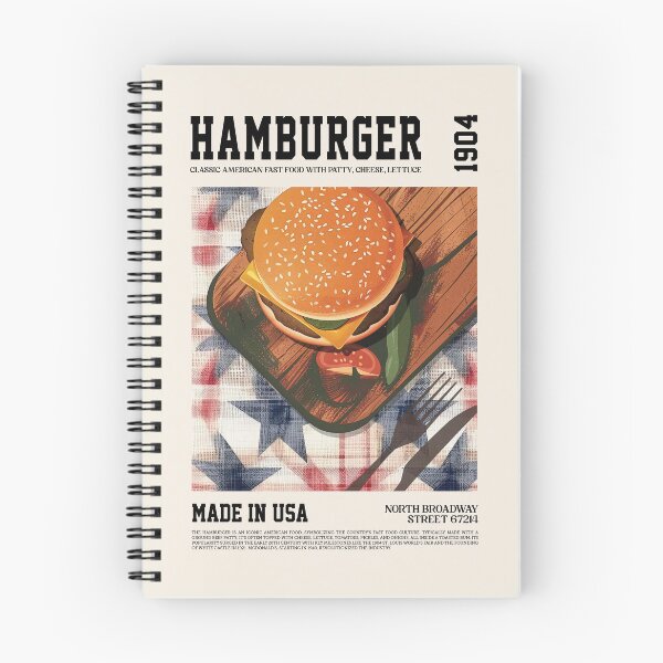 Item preview, USA Hamburger Wall Art designed and sold by SurfolioPrints.