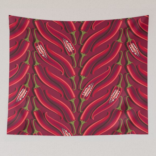 Item preview, Hot pepper, wide stripe, Red background designed and sold by Alex  Blud.