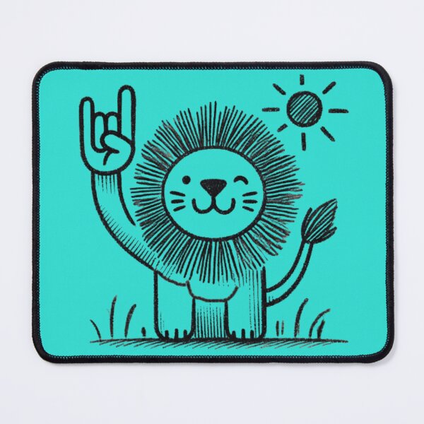 Item preview, Rocking Lion Black & White (Kids Art)  designed and sold by All4ROCK.