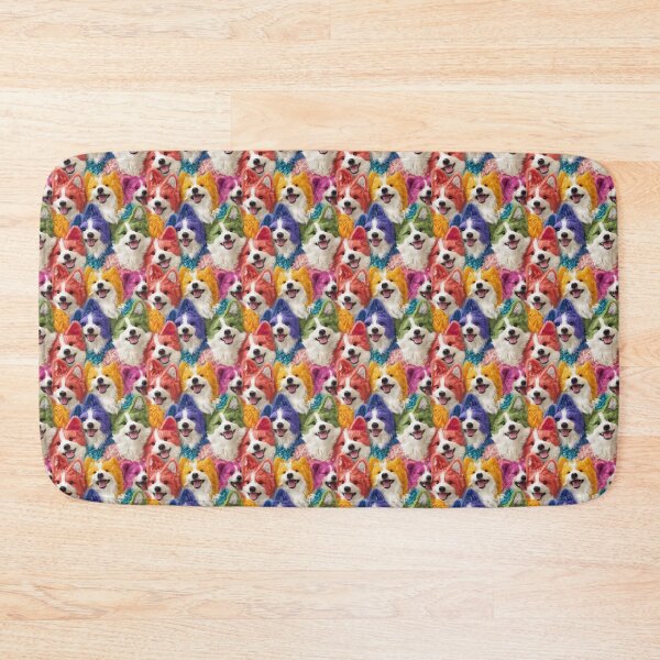 Item preview, Colorful rainbow corgi dog pattern designed and sold by FloralZoo.