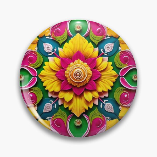 Item preview, Rangoli mix flower patterns designed and sold by Diwakar-Designs.