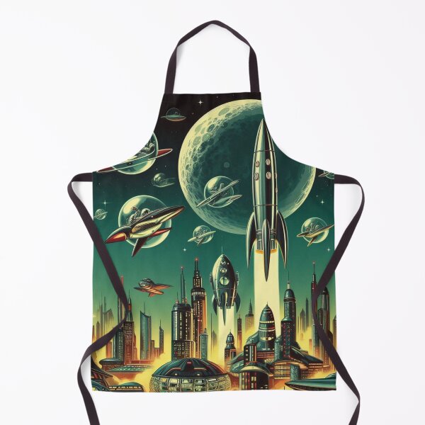 Item preview, retro futurism in space designed and sold by Dominika Farkašová.