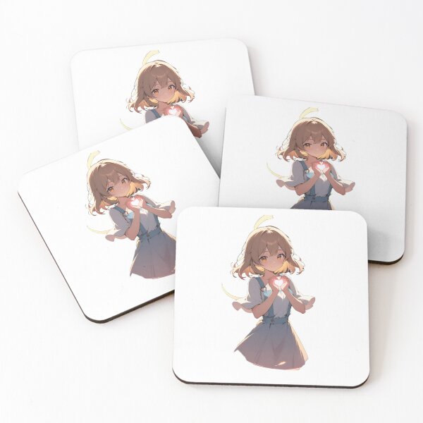 Item preview, Kawaii anime girl embracing glowing heart, radiating love and hope. designed and sold by Animeture.