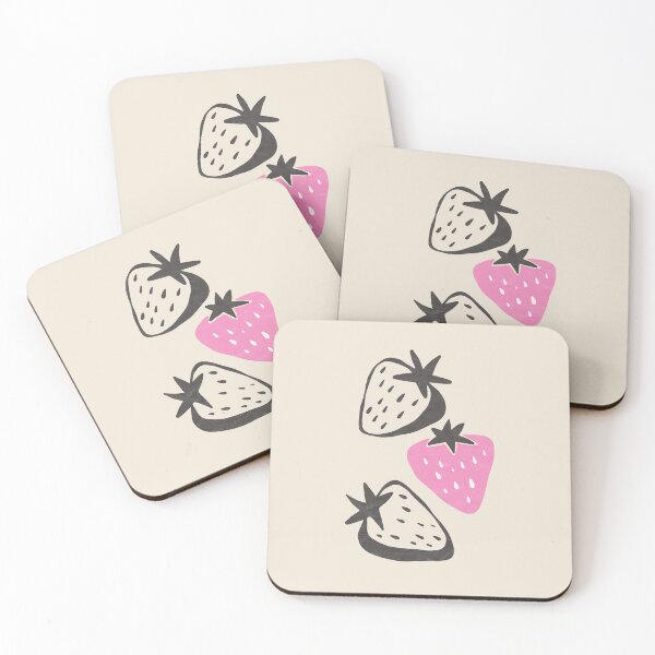Item preview, Retro Black and Pink Strawberry designed and sold by Scrapbooking Stickers by Annomaria.