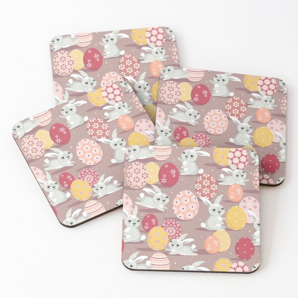 Item preview, Easter bunnies on a dark beige background designed and sold by Alex  Blud.