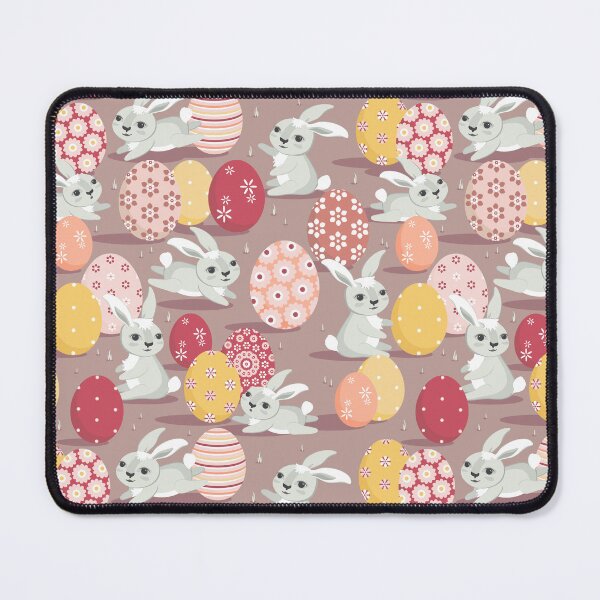 Item preview, Easter bunnies on a dark beige background designed and sold by Alex Blud.