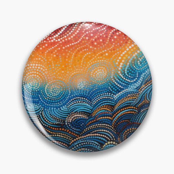 Item preview, Aboriginal Inspired Dot Art - With Clouds designed and sold by GrinGalore.