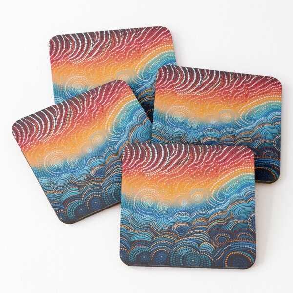 Item preview, Aboriginal Inspired Dot Art - With Clouds designed and sold by GrinGalore.