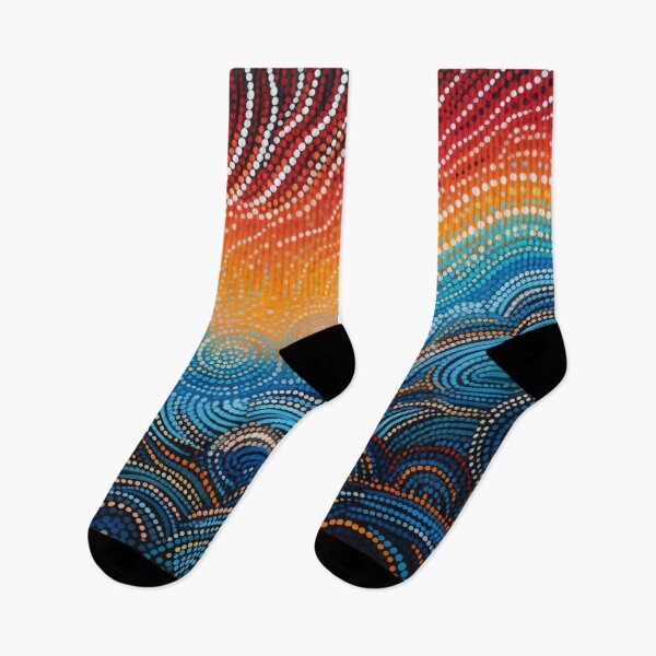 Item preview, Aboriginal Inspired Dot Art - With Clouds designed and sold by GrinGalore.