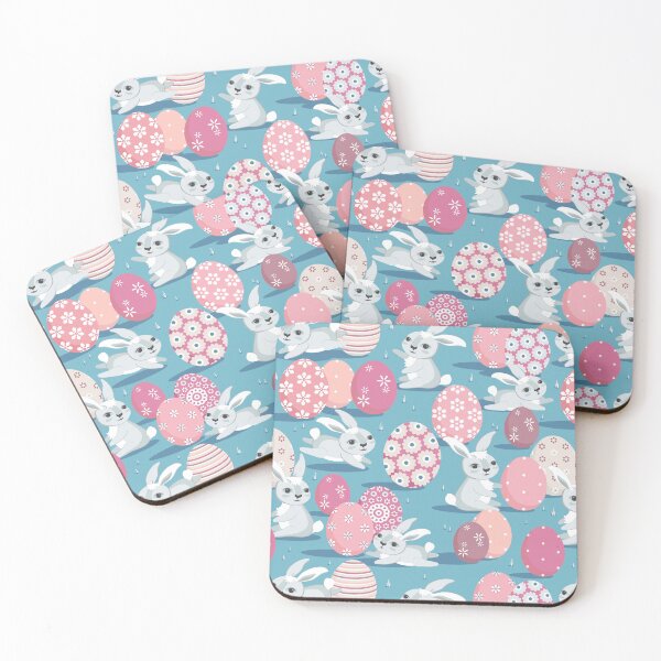 Item preview, Easter bunnies on a light blue background designed and sold by Alex  Blud.