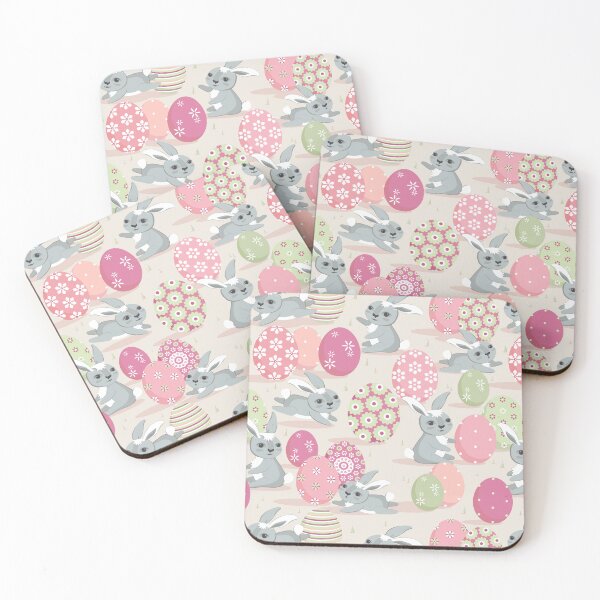 Item preview, Easter bunnies on a light cream background designed and sold by Alex  Blud.