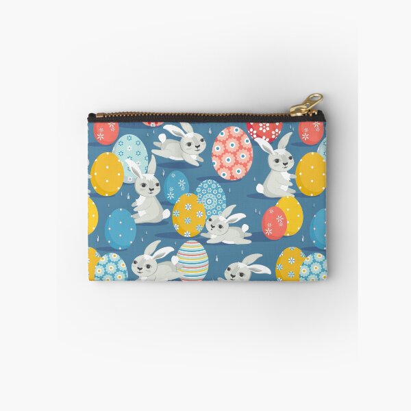 Item preview, Easter bunnies on blue background designed and sold by Alex  Blud.