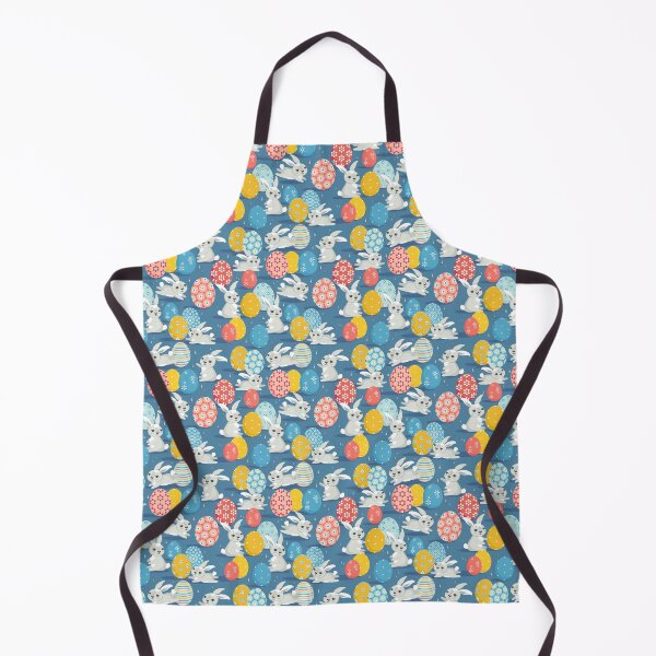 Item preview, Easter bunnies on blue background designed and sold by Alex Blud.