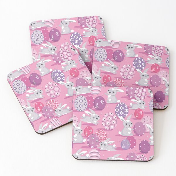Item preview, Easter bunnies on pink background designed and sold by Alex  Blud.