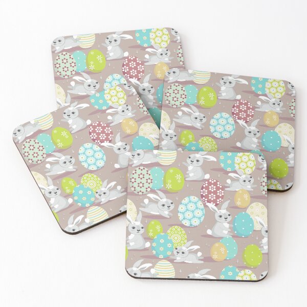 Item preview, Easter bunnies, Beige and turquoise version designed and sold by Alex  Blud.