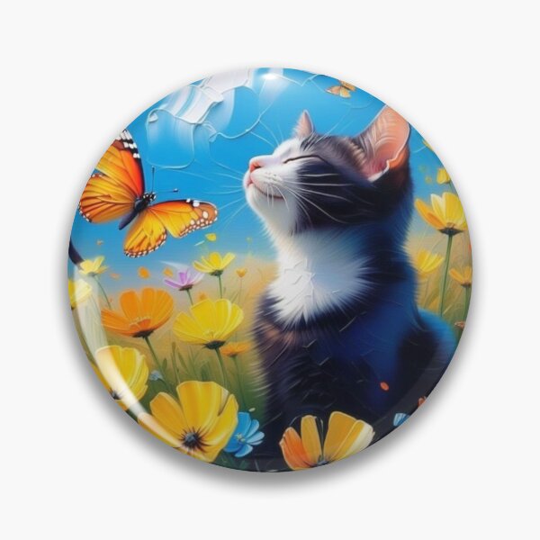 Item preview, Drenched Cat in Flower designed and sold by Mina100Art.