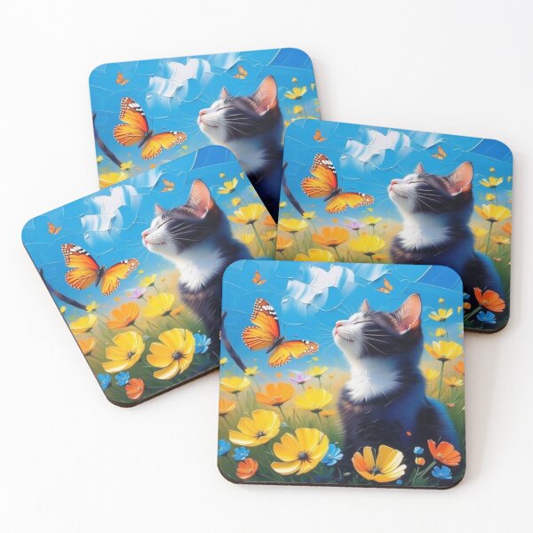 Item preview, Drenched Cat in Flower designed and sold by Mina100Art.