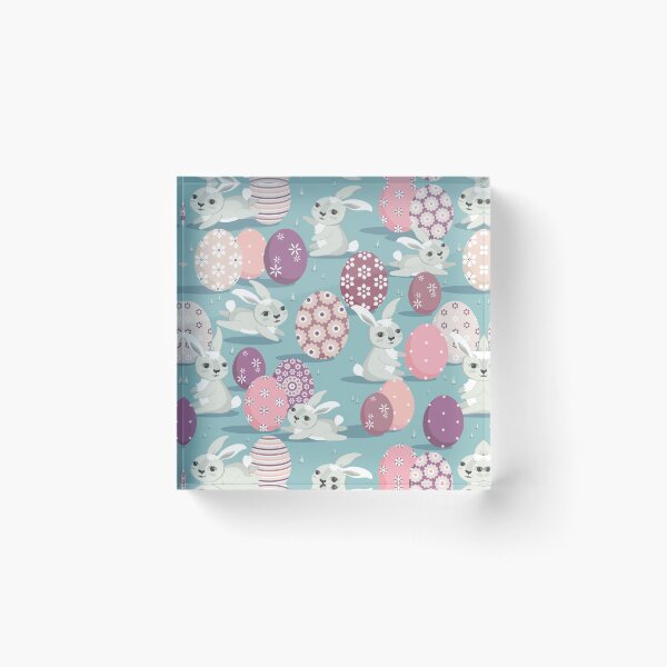 Item preview, Easter bunnies, Pink and dark turquoise version designed and sold by Alex  Blud.