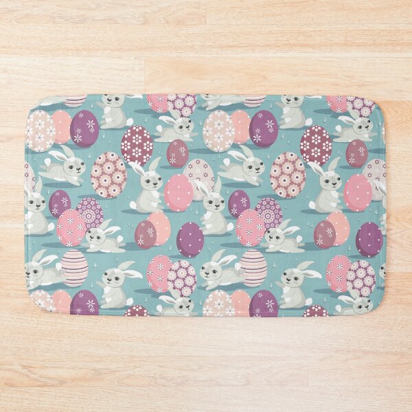 Item preview, Easter bunnies, Pink and dark turquoise version designed and sold by Alex  Blud.