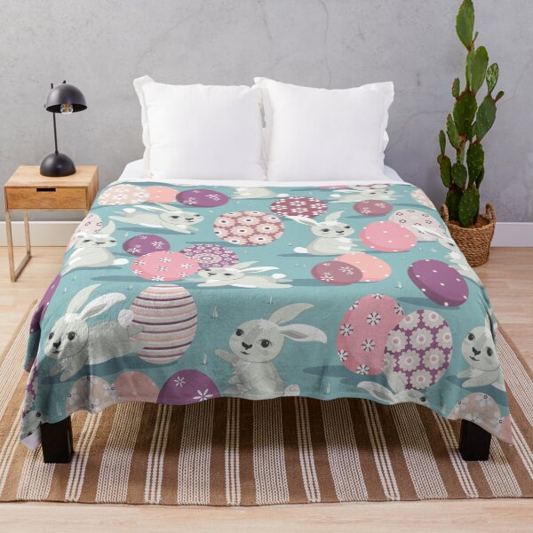 Item preview, Easter bunnies, Pink and dark turquoise version designed and sold by Alex  Blud.