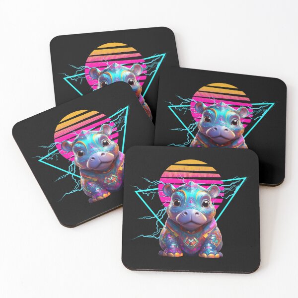 Item preview, Hippo Synthwave designed and sold by MaiZephyr.