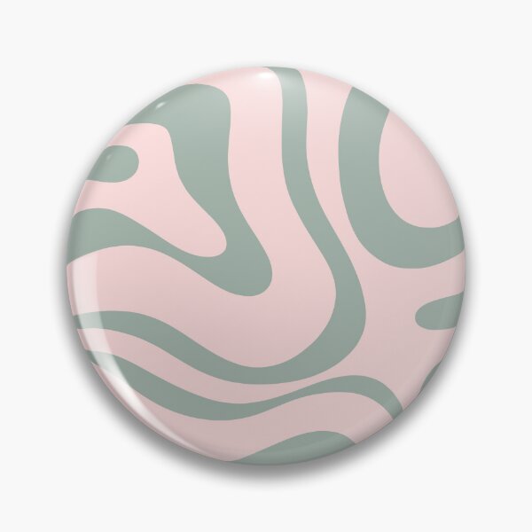 Item preview, Modern Retro Liquid Swirl Abstract Pattern in Pale Pink and Sage Green designed and sold by kierkegaard.