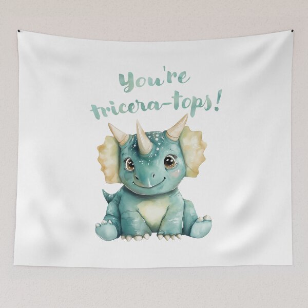 Item preview, Triceratops dinosaur "You're Tricera-tops!"  designed and sold by GraphicGreets.