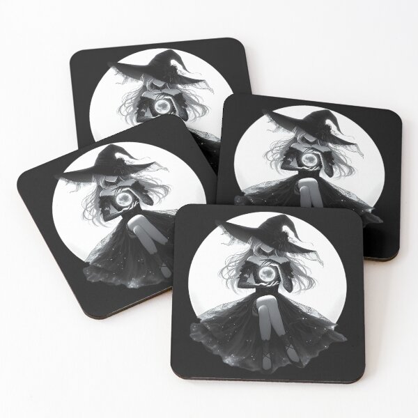 Item preview,  Mystical Witch with Moon Orb Illustration designed and sold by IllumeInk.