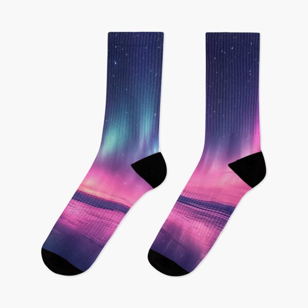 Item preview, Mesmerizing Aurora Borealis with Vibrant Pink and Purple Hues Reflected on Icy Waters designed and sold by lematworks.