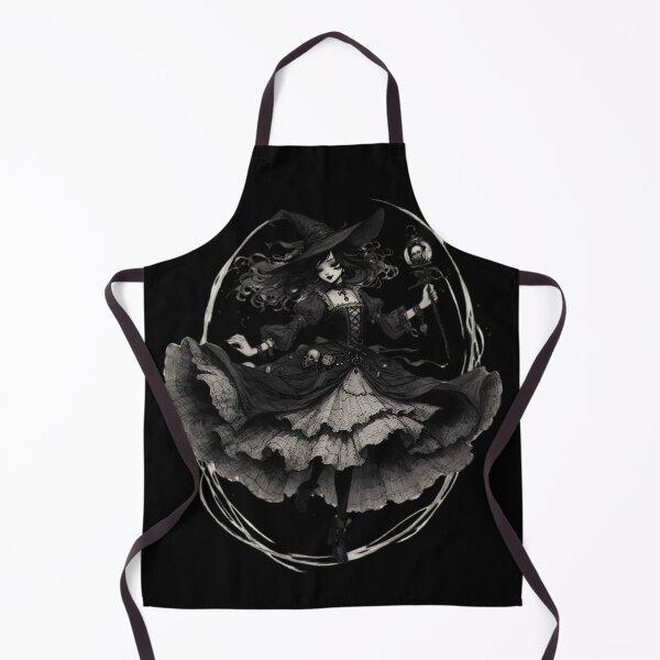Item preview, Enchanting Gothic Witch in Flowing Dress designed and sold by IllumeInk.