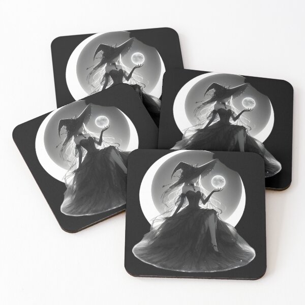 Item preview,  Enchanting Gothic Witch with Full Moon designed and sold by IllumeInk.