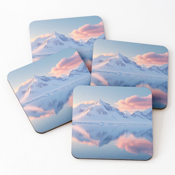 Item preview, Majestic Winter Landscape with Snowy Peaks and a Tranquil Ice-Covered Lake designed and sold by lematworks.