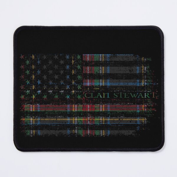 Item preview, Clan Stewart Black Scottish tartan US flag kilt Scotland designed and sold by Clan1093.