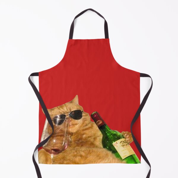 Item preview, Drunk cat with wine and sunglasses designed and sold by Eternity Eventually.