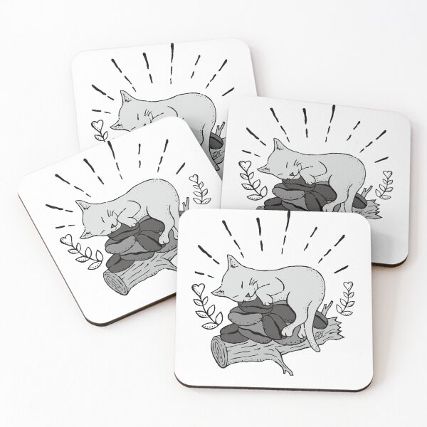 Item preview, Wood&Cat&Coffee - white designed and sold by GMY.