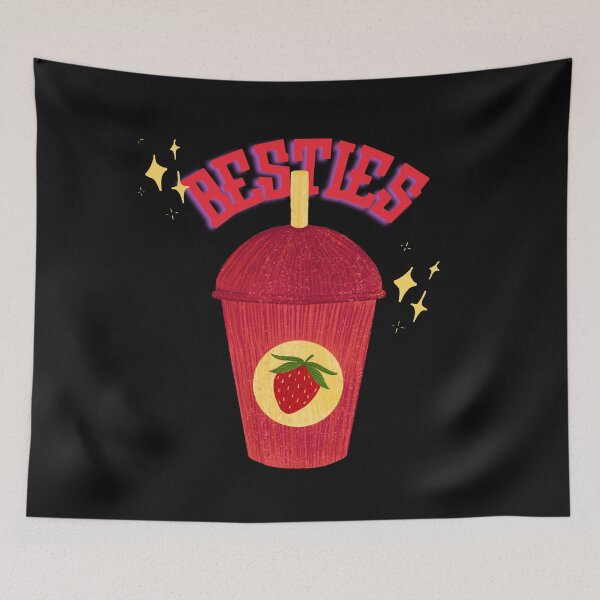 Item preview, Strawberry besties drink themed  designed and sold by Ssuwicha.
