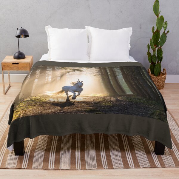 Item preview, White Unicorn in the forest designed and sold by Photopat.