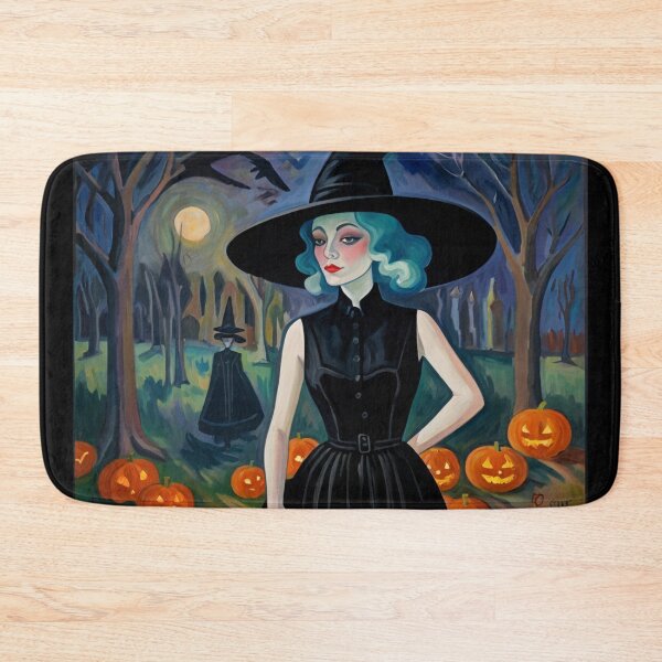 Item preview, Cool Halloween Witch painting artwork designed and sold by Vintage Designs +.