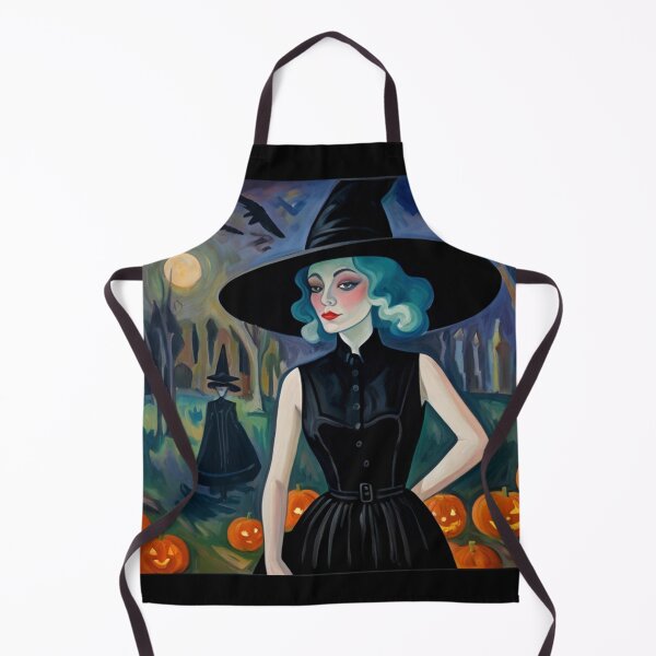 Item preview, Cool Halloween Witch painting artwork designed and sold by Vintage Designs +.